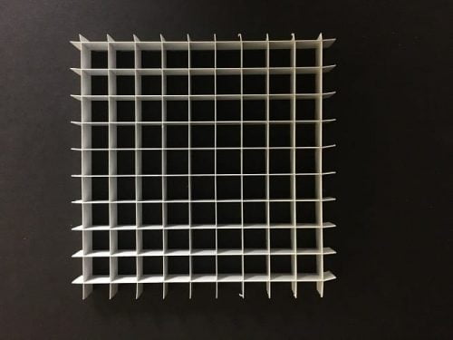 White Aluminum Egg Crate .5 x .5 x .5