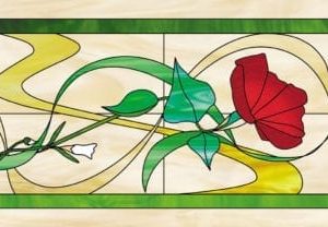 Red Flower Scenic Panels Replacement Light Covers