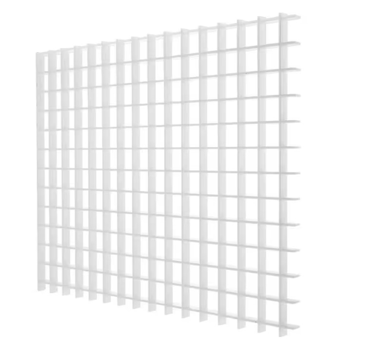 White Plastic Egg Crate Light Diffuser Panel Nominal Size Thickness 3 8 1 2 x 1 2 cubes 2 x 4 Plus Cut to Size