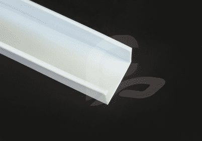 f-2082 white downwards plastic acrylic wrap around light cover or diffuser fluorescent