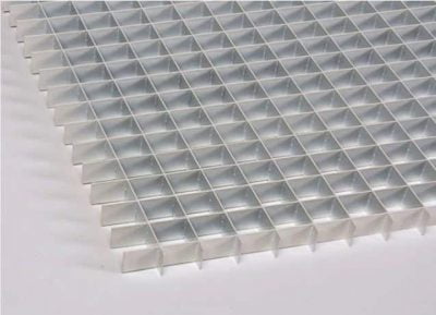 Aluminum mill finish eggcrate