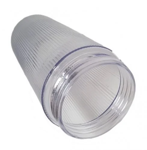 prismatic cylinder threaded plastic jelly jar light cover diffuser