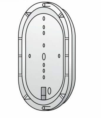 fixture base for oval light cover