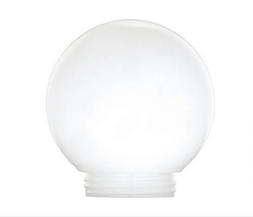 white 6" threaded globe