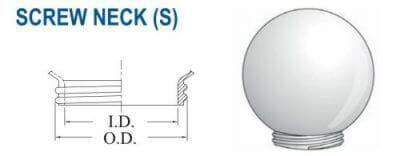 threaded lamp post globe