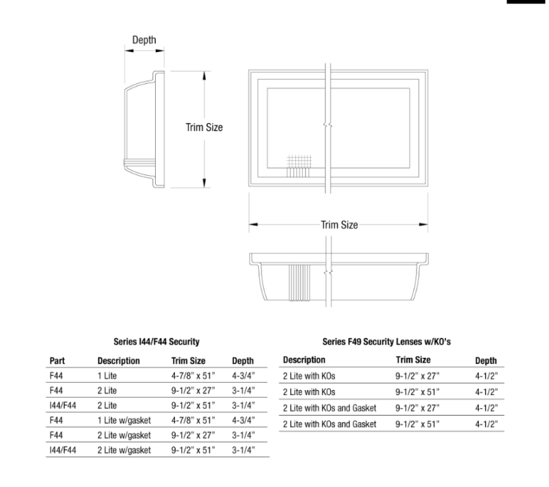 alp vapor tite series parts and dimension