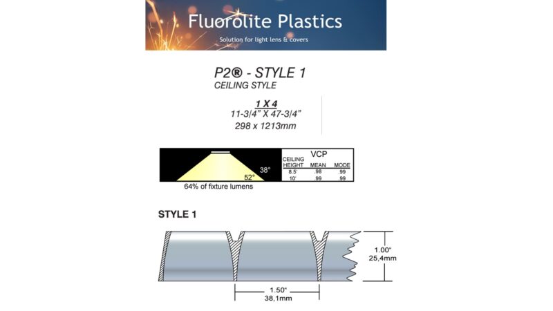 fixture style parabolic with flange 1x4