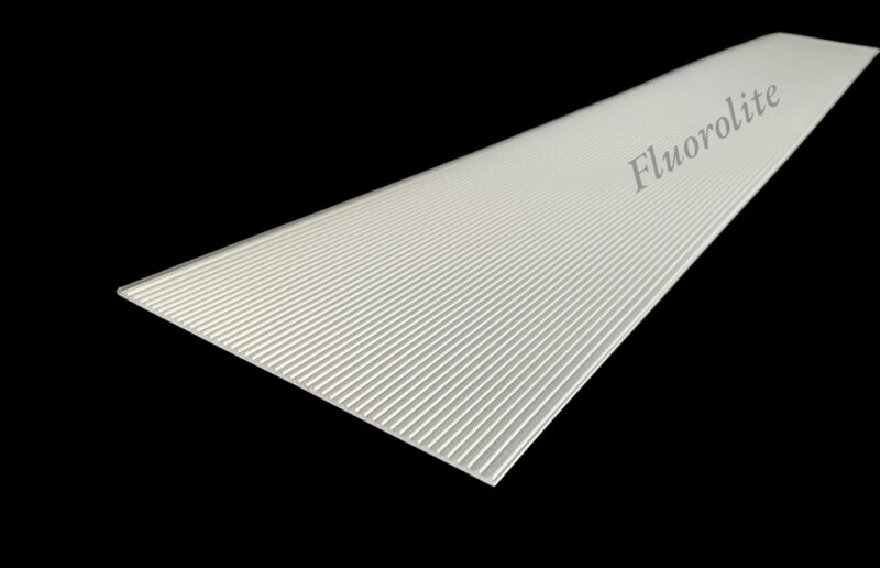F 0960 LED Frosted Strip Light Cover Length 45 9 16 Width 5 15 16 Height 1 8 Ribbed Prismatic 2 Pack