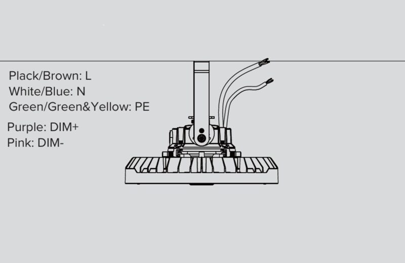 ufo LED Fixture installation