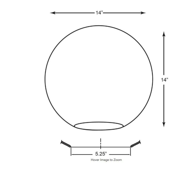 14in neckless globe