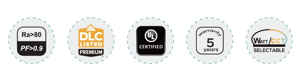DLC and UL certified DLC and UL certified