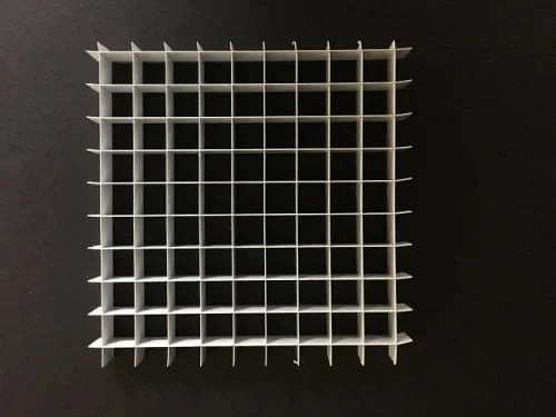 White Aluminum Egg Crate .5 x .5 x .5